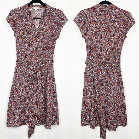 NWOT Boden Short Sleeve Tie Shirt Button Up Dress 4 Knee Length - Picture 4 of 10